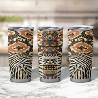 African Tribal Pattern With Wild Animal Skins Tumbler Cup
