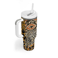 African Tribal Pattern With Wild Animal Skins Tumbler With Handle