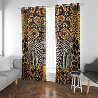 African Tribal Pattern With Wild Animal Skins Window Curtain