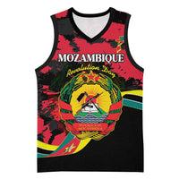 Personalized Mozambique Revolution Day Basketball Jersey Coat Of Arms FRELIMO - Wonder Print Shop