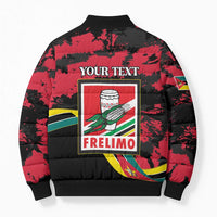 Personalized Mozambique Revolution Day Bomber Puffer Jacket Coat Of Arms FRELIMO - Wonder Print Shop