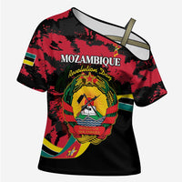 Personalized Mozambique Revolution Day Cross Shoulder Shirt Coat Of Arms FRELIMO - Wonder Print Shop