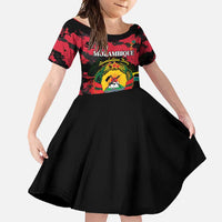 Personalized Mozambique Revolution Day Family Matching Off Shoulder Maxi Dress and Hawaiian Shirt Coat Of Arms FRELIMO - Wonder Print Shop