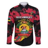 Personalized Mozambique Revolution Day Family Matching Off Shoulder Maxi Dress and Hawaiian Shirt Coat Of Arms FRELIMO - Wonder Print Shop