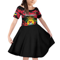 Personalized Mozambique Revolution Day Family Matching Off Shoulder Short Dress and Hawaiian Shirt Coat Of Arms FRELIMO - Wonder Print Shop
