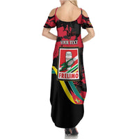 Personalized Mozambique Revolution Day Family Matching Summer Maxi Dress and Hawaiian Shirt Coat Of Arms FRELIMO - Wonder Print Shop