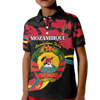 Personalized Mozambique Revolution Day Kid Polo Shirt Coat Of Arms FRELIMO - Wonder Print Shop