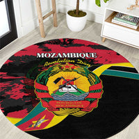 Mozambique Revolution Day Round Carpet Coat Of Arms FRELIMO - Wonder Print Shop