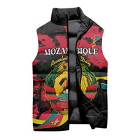 Personalized Mozambique Revolution Day Sleeveless Puffer Jacket Coat Of Arms FRELIMO - Wonder Print Shop
