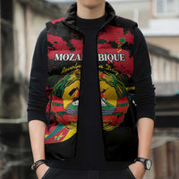 Personalized Mozambique Revolution Day Sleeveless Puffer Jacket Coat Of Arms FRELIMO - Wonder Print Shop