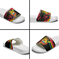 Mozambique Revolution Day Slide Sandals Coat Of Arms FRELIMO - Wonder Print Shop