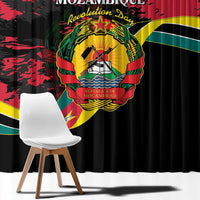 Mozambique Revolution Day Window Curtain Coat Of Arms FRELIMO - Wonder Print Shop