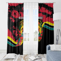 Mozambique Revolution Day Window Curtain Coat Of Arms FRELIMO - Wonder Print Shop