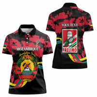 Personalized Mozambique Revolution Day Women Polo Shirt Coat Of Arms FRELIMO - Wonder Print Shop