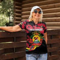 Personalized Mozambique Revolution Day Women Polo Shirt Coat Of Arms FRELIMO - Wonder Print Shop