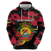 Personalized Mozambique Revolution Day Zip Hoodie Coat Of Arms FRELIMO - Wonder Print Shop