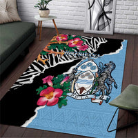 Botswana Independence Day Area Rug Coat Of Arms Devils Claw - Wonder Print Shop