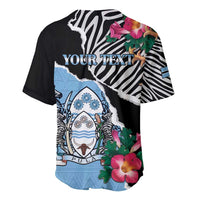 Personalized Botswana Independence Day Baseball Jersey Coat Of Arms Devils Claw - Wonder Print Shop