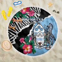 Botswana Independence Day Beach Blanket Coat Of Arms Devils Claw - Wonder Print Shop