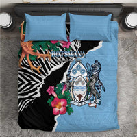 Botswana Independence Day Bedding Set Coat Of Arms Devils Claw - Wonder Print Shop