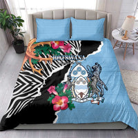 Botswana Independence Day Bedding Set Coat Of Arms Devils Claw - Wonder Print Shop