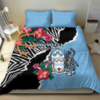 Botswana Independence Day Bedding Set Coat Of Arms Devils Claw - Wonder Print Shop