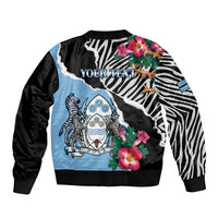 Personalized Botswana Independence Day Bomber Jacket Coat Of Arms Devils Claw - Wonder Print Shop