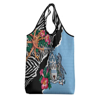 Botswana Independence Day Grocery Bag Coat Of Arms Devils Claw - Wonder Print Shop