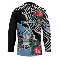 Personalized Botswana Independence Day Hockey Jersey Coat Of Arms Devils Claw - Wonder Print Shop