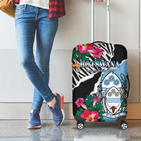 Botswana Independence Day Luggage Cover Coat Of Arms Devils Claw - Wonder Print Shop