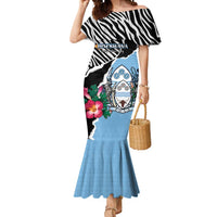 Personalized Botswana Independence Day Mermaid Dress Coat Of Arms Devils Claw - Wonder Print Shop