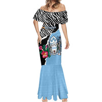 Personalized Botswana Independence Day Mermaid Dress Coat Of Arms Devils Claw - Wonder Print Shop