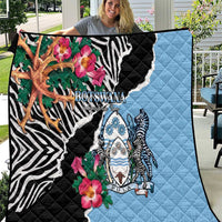 Botswana Independence Day Quilt Coat Of Arms Devils Claw - Wonder Print Shop