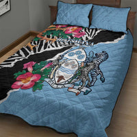 Botswana Independence Day Quilt Bed Set Coat Of Arms Devils Claw - Wonder Print Shop