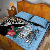 Botswana Independence Day Quilt Bed Set Coat Of Arms Devils Claw - Wonder Print Shop