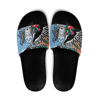 Botswana Independence Day Slide Sandals Coat Of Arms Devils Claw - Wonder Print Shop