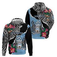 Personalized Botswana Independence Day Zip Hoodie Coat Of Arms Devils Claw - Wonder Print Shop