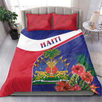 Haiti Bedding Set Neg Marron Ayiti Map - Hibiscus Polynesian - Wonder Print Shop