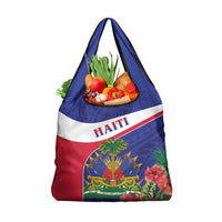 Haiti Grocery Bag Neg Marron Ayiti Map - Hibiscus Polynesian