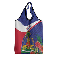 Haiti Grocery Bag Neg Marron Ayiti Map - Hibiscus Polynesian