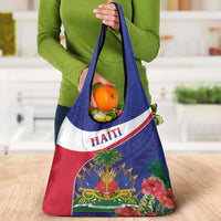 Haiti Grocery Bag Neg Marron Ayiti Map - Hibiscus Polynesian