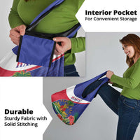 Haiti Grocery Bag Neg Marron Ayiti Map - Hibiscus Polynesian