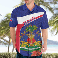 Haiti Hawaiian Shirt Neg Marron Ayiti Map - Hibiscus Polynesian - Wonder Print Shop