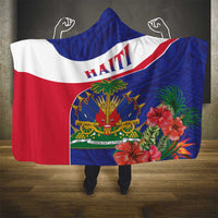Haiti Hooded Blanket Neg Marron Ayiti Map - Hibiscus Polynesian