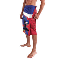 Haiti Lavalava Neg Marron Ayiti Map - Hibiscus Polynesian - Wonder Print Shop