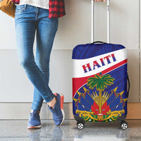 Haiti Luggage Cover Neg Marron Ayiti Map - Hibiscus Polynesian - Wonder Print Shop