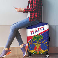 Haiti Luggage Cover Neg Marron Ayiti Map - Hibiscus Polynesian - Wonder Print Shop