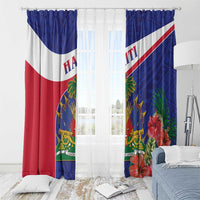 Haiti Window Curtain Neg Marron Ayiti Map - Hibiscus Polynesian - Wonder Print Shop