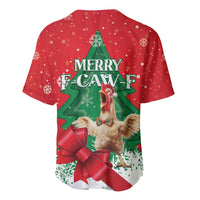 Funny Christmas Chicken Baseball Jersey Merry F Caw F - Wonder Print Shop