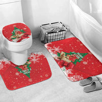 Funny Christmas Chicken Bathroom Set Merry F Caw F - Wonder Print Shop